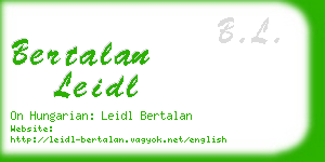 bertalan leidl business card